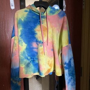 Cropped Tye Dye Hoodie